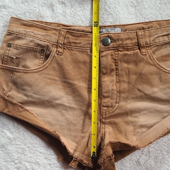 Free People Irreplaceable Brown Denim Shorts 30 - Picture 9 of 12